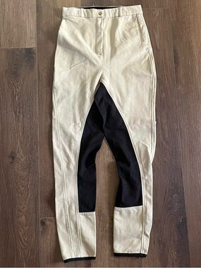 Vintage Tan and Black Suede Riding Pants
